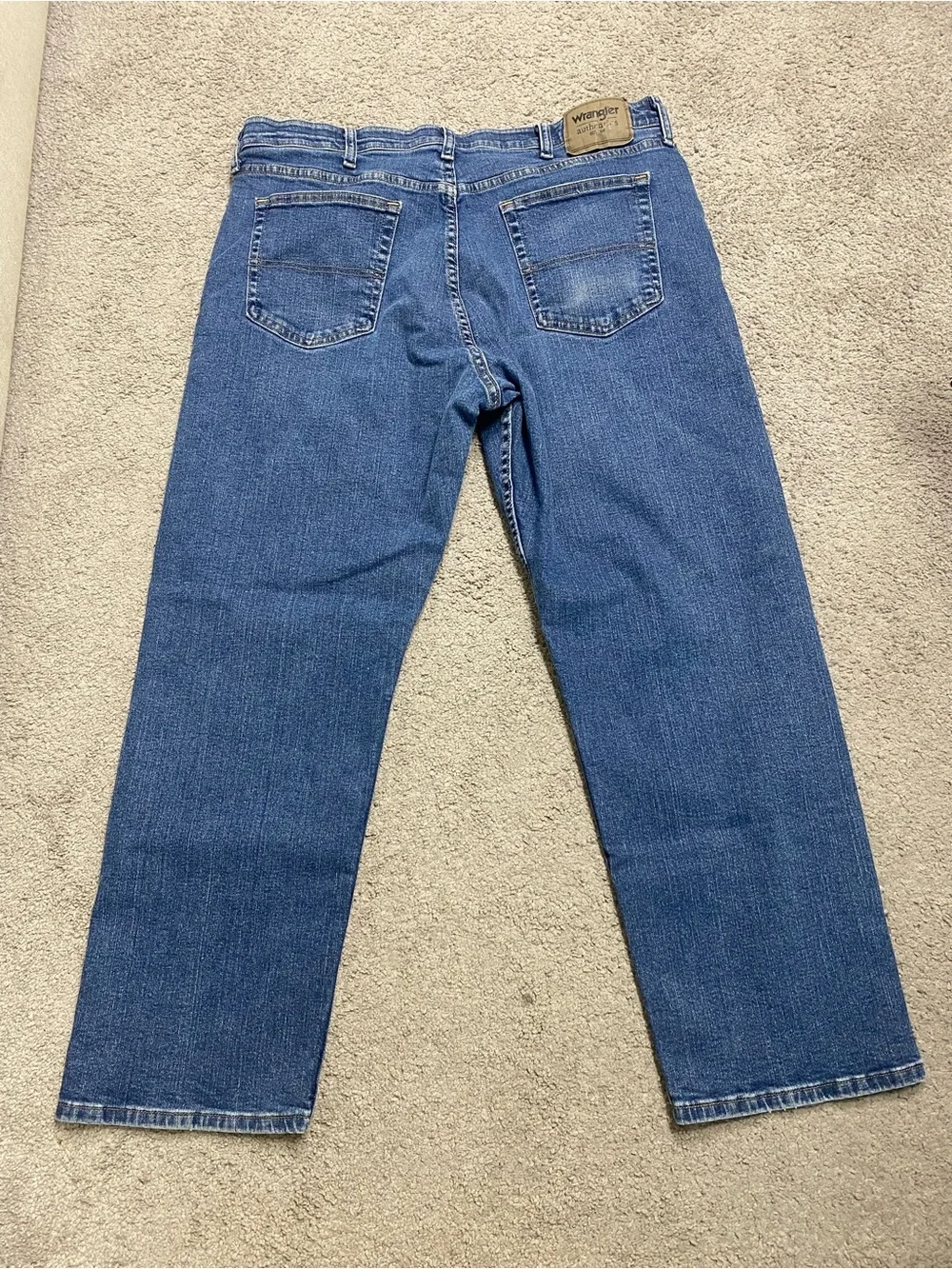 Wrangler Men's Straight Jeans in Blue Denim 36x29 Comfort Flex Waist